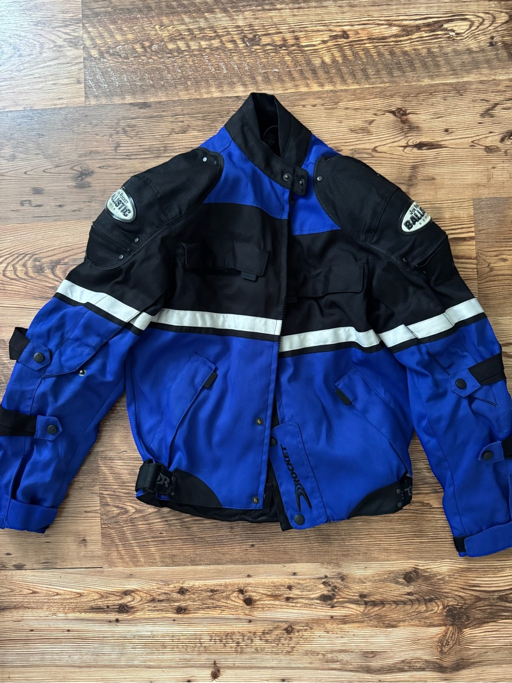 Joe Rocket Meteor 4 Ballistic Series Motorcycle Jacket Blue Black Mens Small